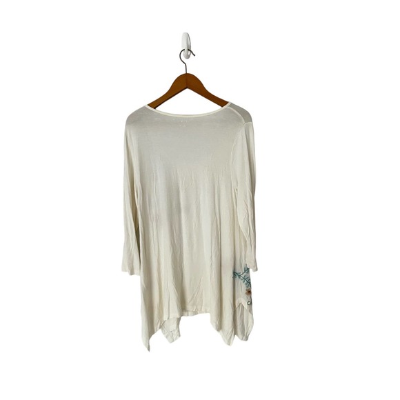 Soft Surroundings sz large womens embroidered tunic viscose - Picture 2 of 2